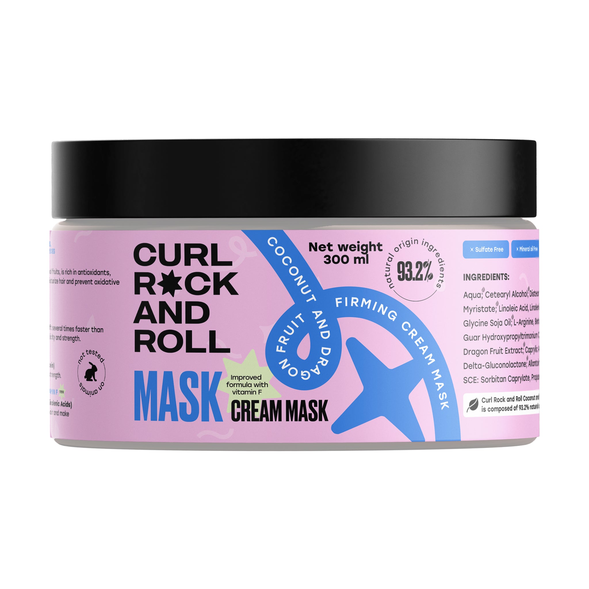 Strengthening Creamy mask Coconut and Dragon fruit. Improved Formula, 300 ml