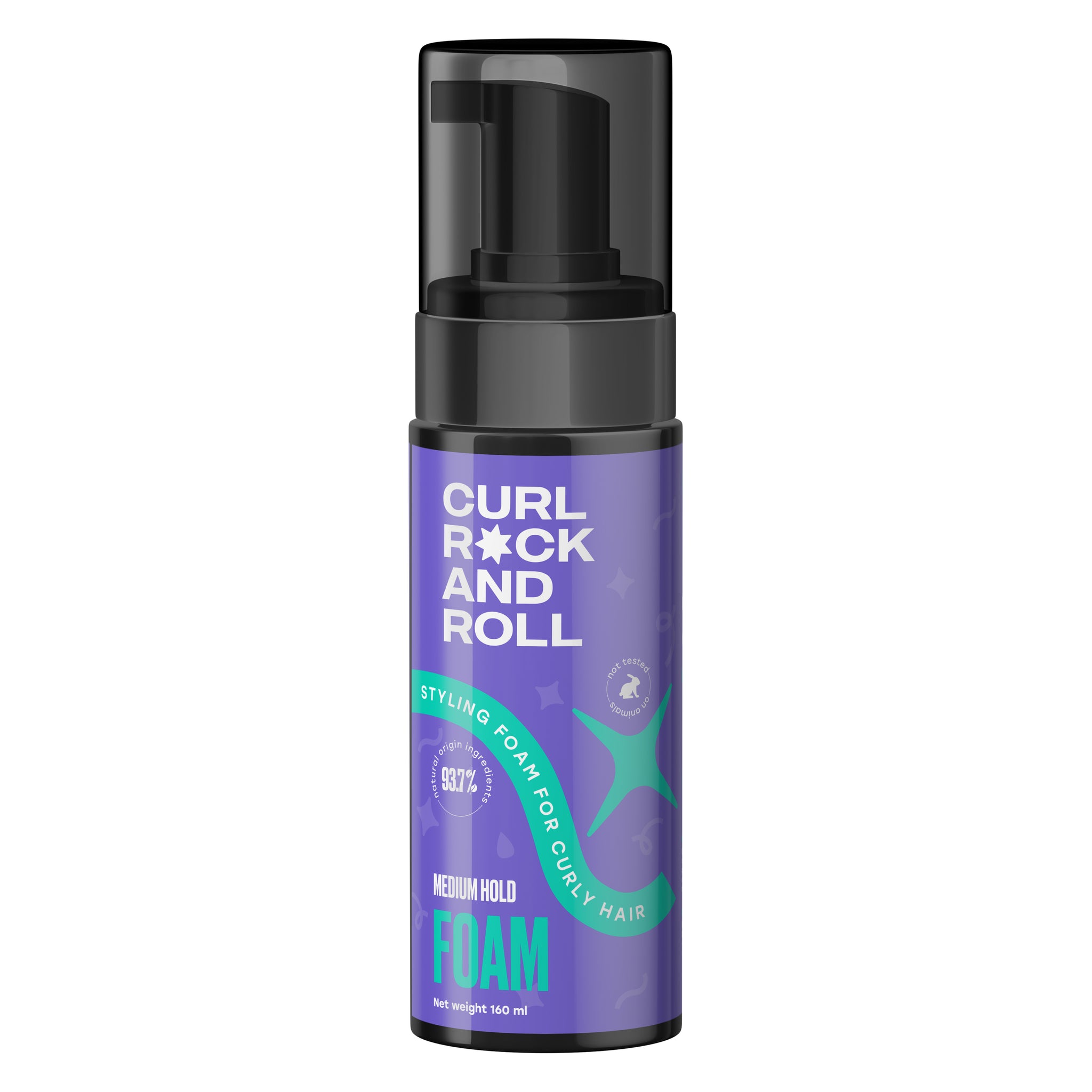 FOAM Medium hold Styling foam for curly hair, 160 ml