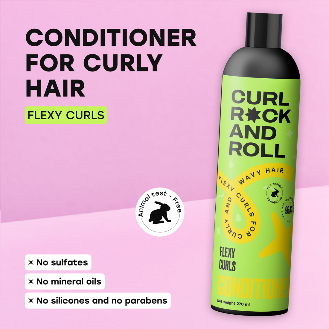 CONDITIONER flexy curls for curly and wavy hair, 270 ml