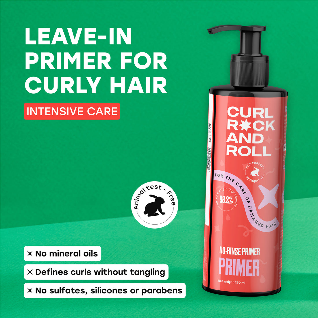 No-Rinse Primer for the care of damaged hair, 250 ml