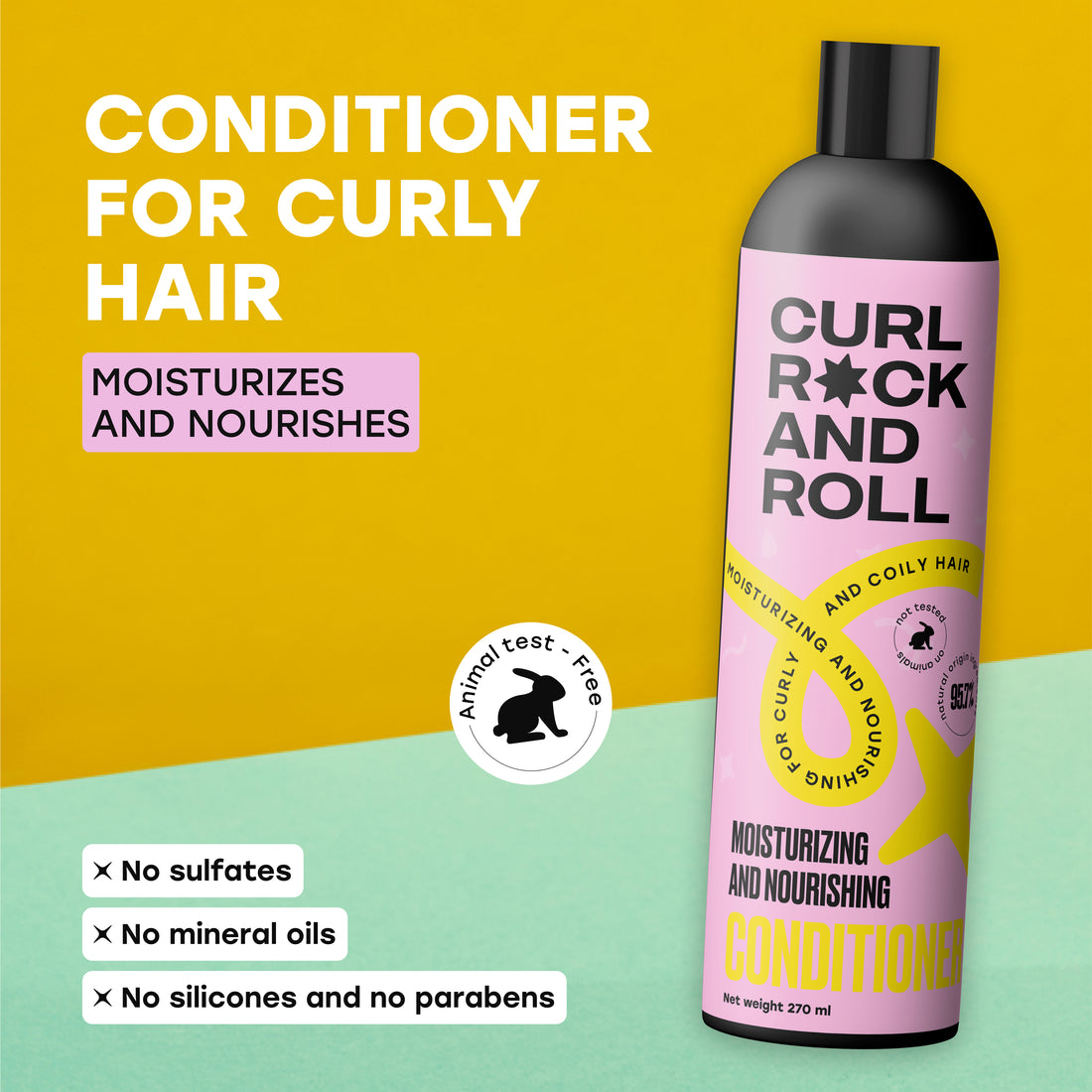 CONDITIONER Moisturizing and nourishing for curly and coily hair, 270 ml