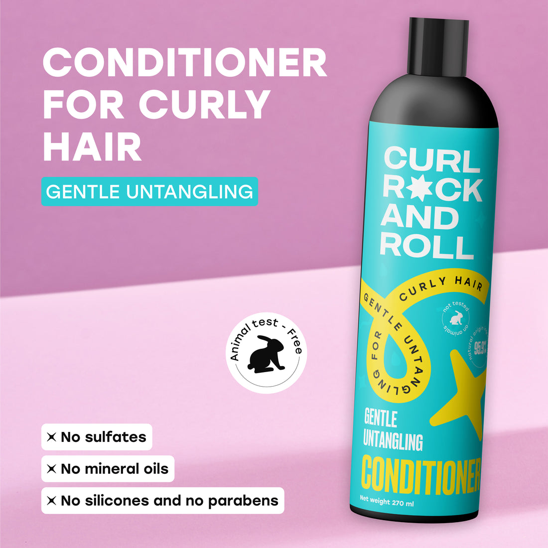 CONDITIONER Gentle untangling for curly hair, 270 ml