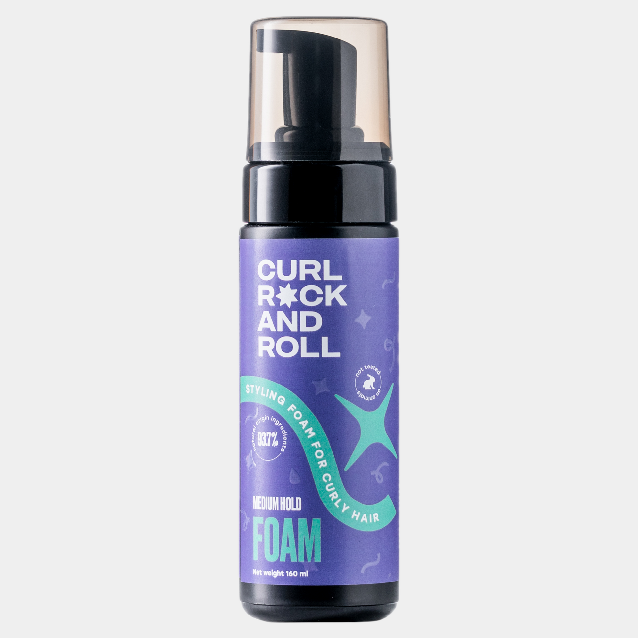 FOAM Medium hold Styling foam for curly hair, 160 ml