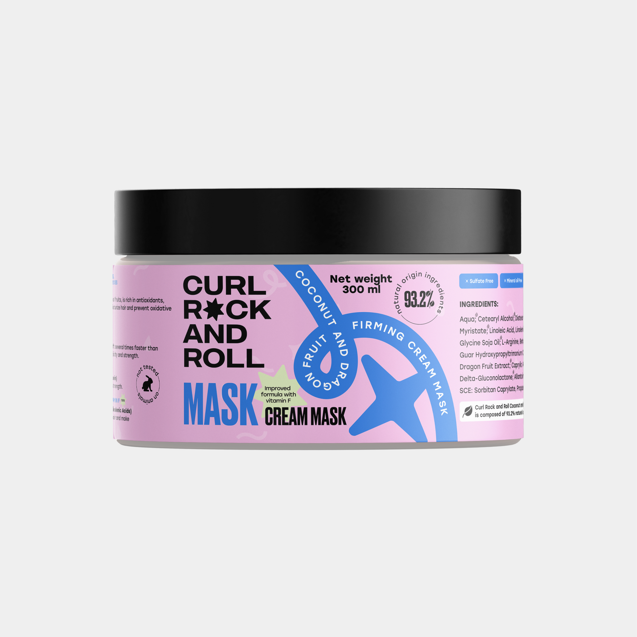 Strengthening Creamy mask Coconut and Dragon fruit. Improved Formula, 300 ml